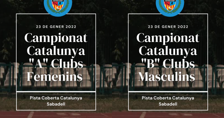 La UCA al Campionat de Catalunya de Clubs en pista coberta 2022